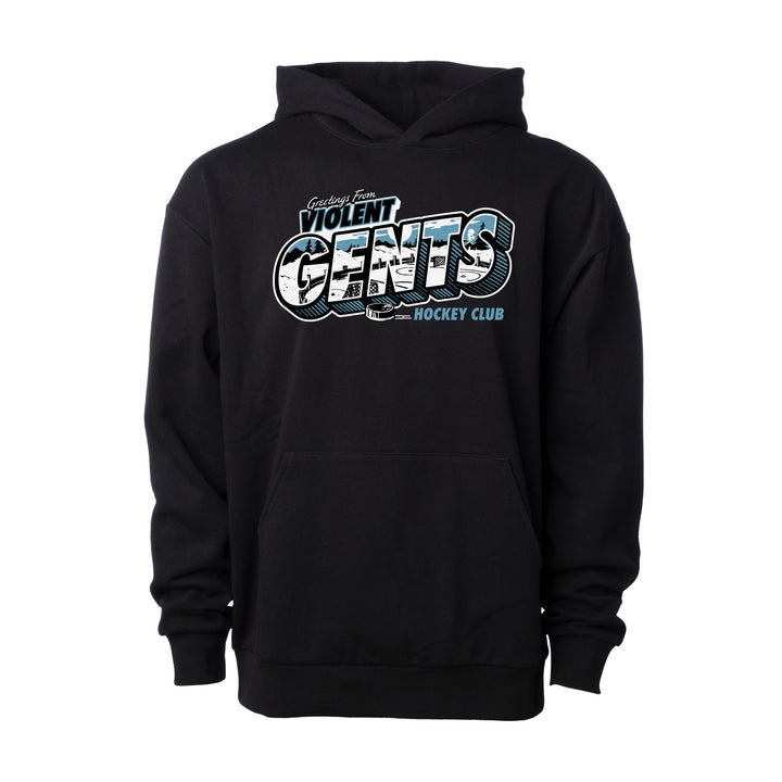 Greetings Relaxed Pullover Hood - - Men's Fleece Tops - Violent Gentlemen