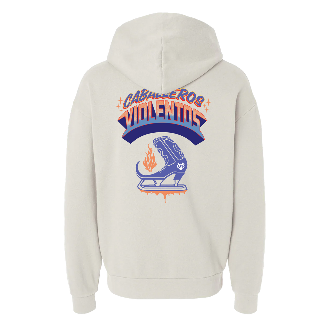 Hockey Rotulo Relaxed Pullover Hood - - Men's Fleece Tops - Violent Gentlemen Hockey Lifestyle | Built by Fans for Fans | Perfect Gift for hockey fan or hockey players that live in the hockey culture