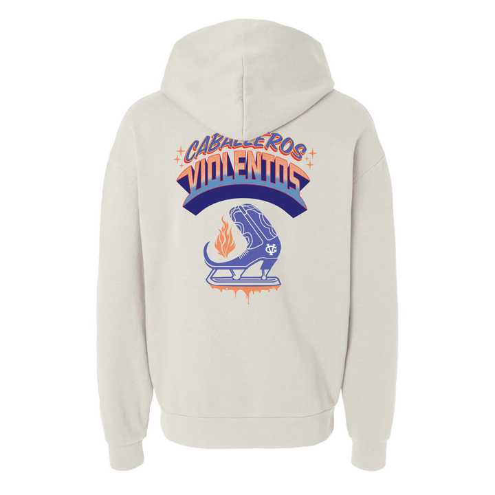 Hockey Rotulo Relaxed Pullover Hood - - Men's Fleece Tops - Violent Gentlemen Hockey Lifestyle | Built by Fans for Fans | Perfect Gift for hockey fan or hockey players that live in the hockey culture