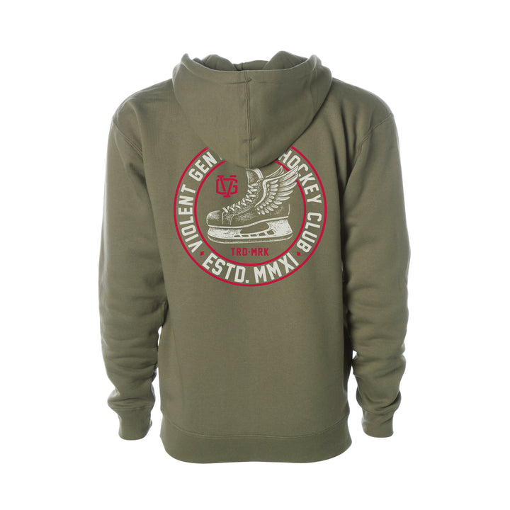 Winged Zip Hood - - Men's Fleece Tops - Violent Gentlemen