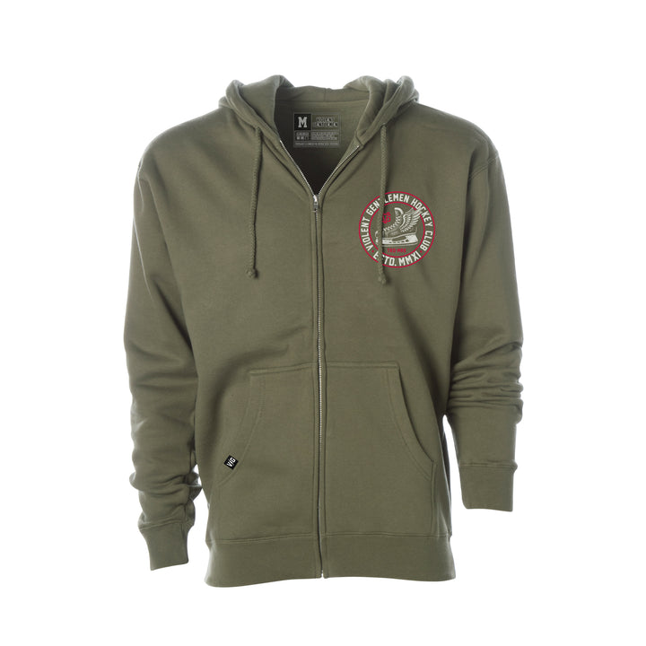 Winged Zip Hood - - Men's Fleece Tops - Violent Gentlemen