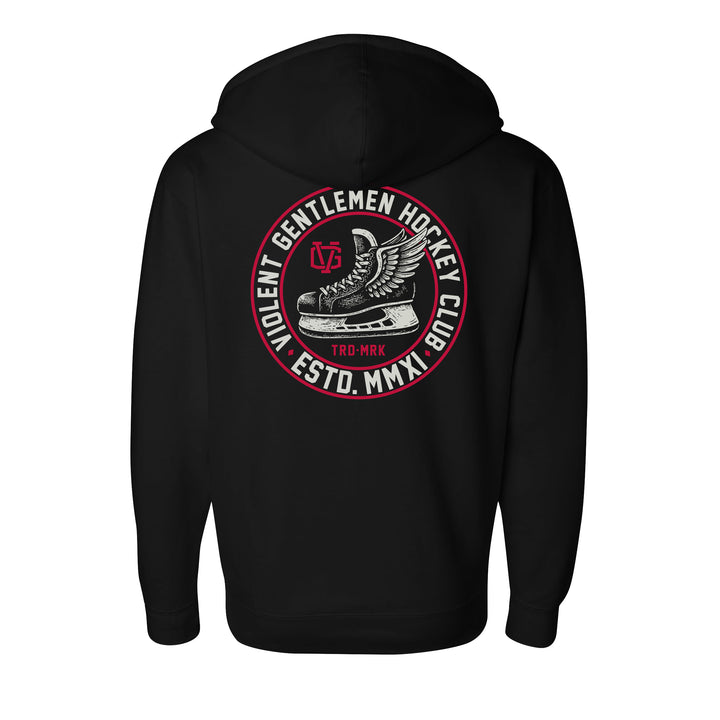 Winged Zip Hood - - Men's Fleece Tops - Violent Gentlemen