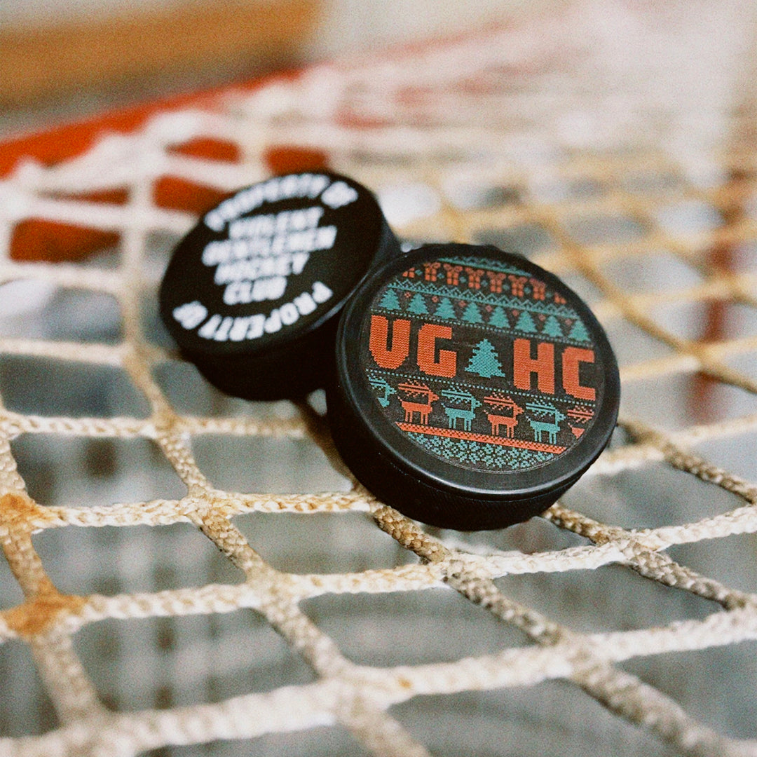Yuletide Hockey Puck