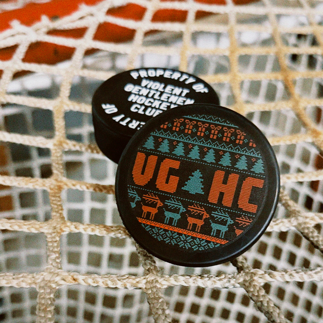 Yuletide Hockey Puck