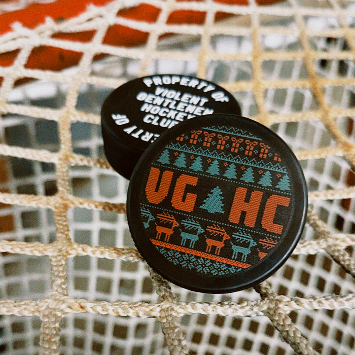 Yuletide Hockey Puck
