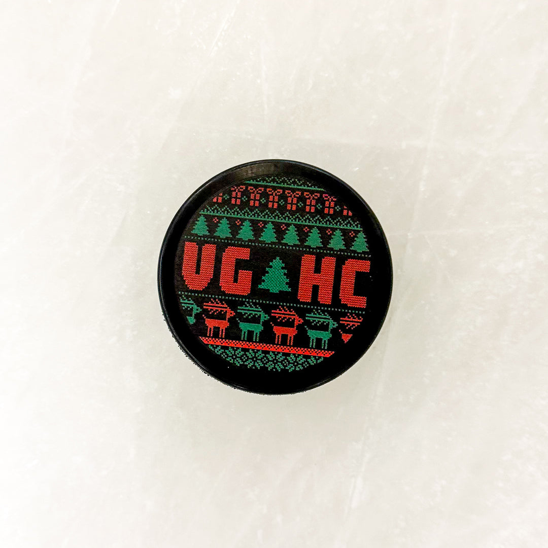 Yuletide Hockey Puck
