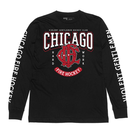Chicago FD Long Sleeve Tee -  - Men's Long Sleeve T-Shirts - Violent Gentlemen