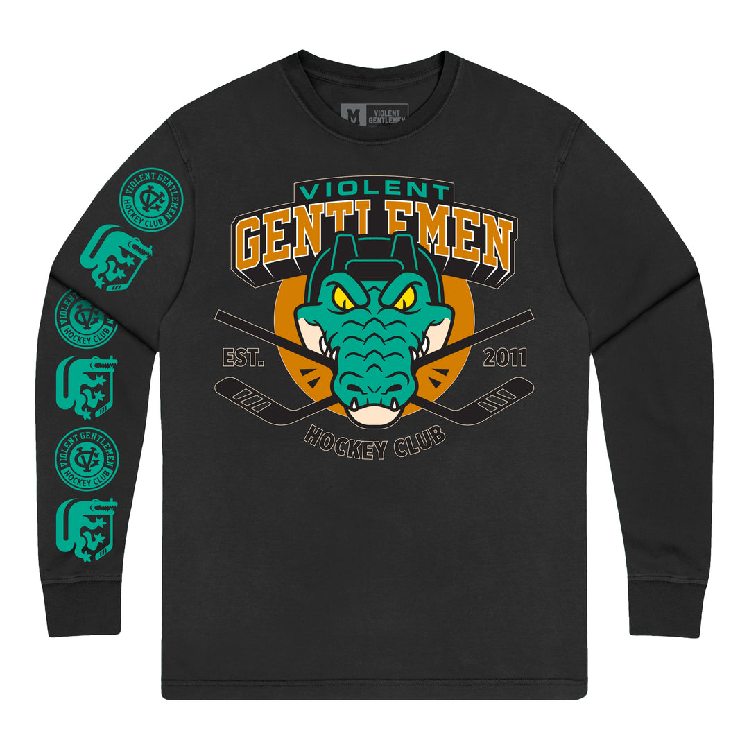 Chomp Garment Dye Long Sleeve Tee -  - Men's Long Sleeve T-Shirts - Violent Gentlemen