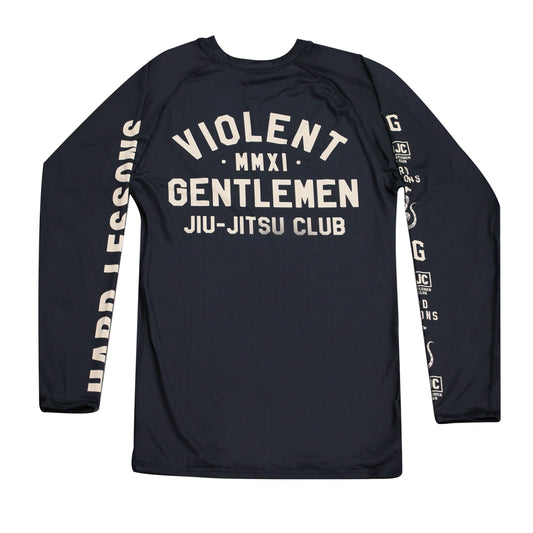 Lessons Long Sleeve Rash Guard -  - Men's Long Sleeve T-Shirts - Violent Gentlemen