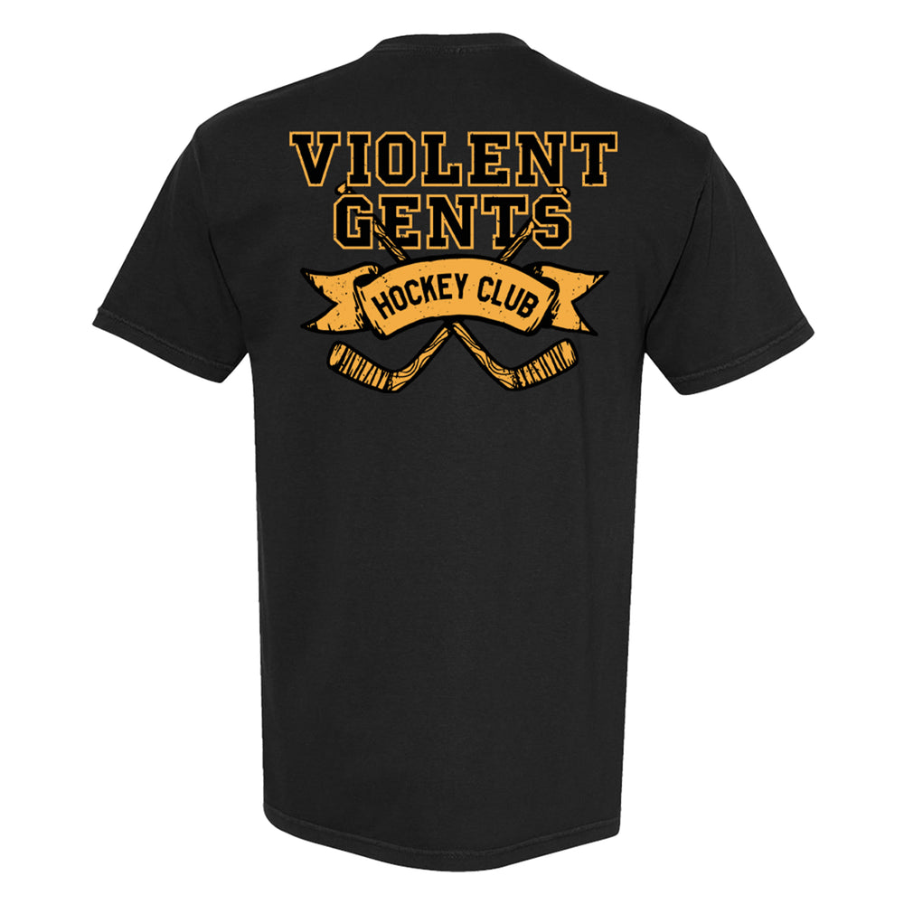 Hockey Bringin It Down Vintage Tee - - Men's T-Shirts - Violent Gentlemen Hockey Lifestyle | Built by Fans for Fans | Perfect Gift for hockey fan or hockey players that live in the hockey culture