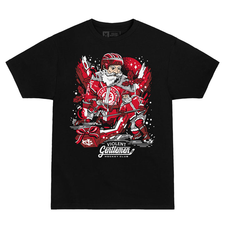 Hockey Kringle Premium Tee - - Men's T-Shirts - Violent Gentlemen Hockey Lifestyle | Built by Fans for Fans | Perfect Gift for hockey fan or hockey players that live in the hockey culture