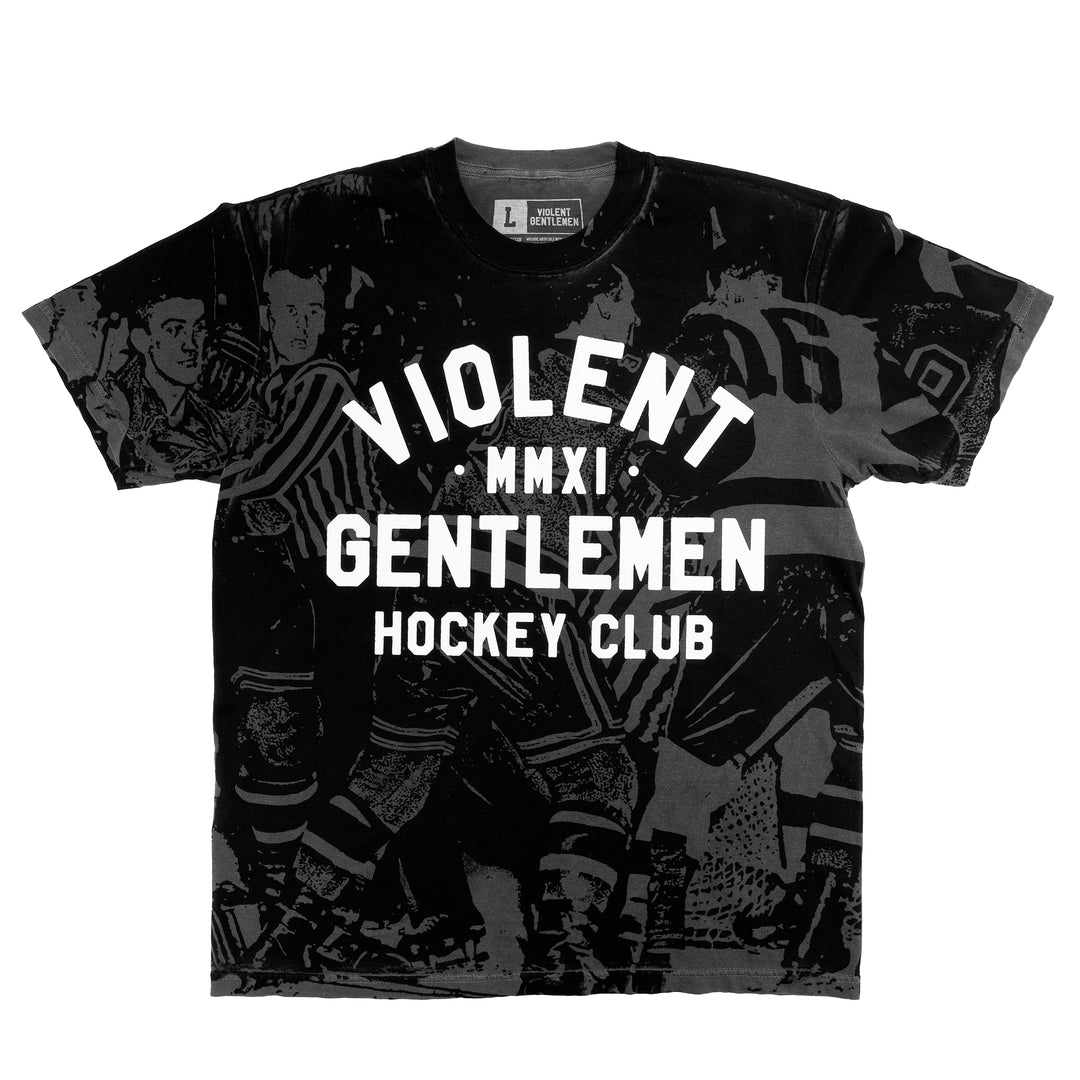 Hockey Loyalty All-Over Vintage Tee - - Men's T-Shirts - Violent Gentlemen Hockey Lifestyle | Built by Fans for Fans | Perfect Gift for hockey fan or hockey players that live in the hockey culture