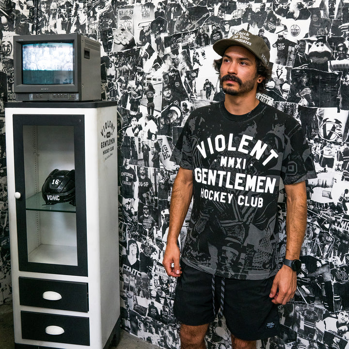 Hockey Loyalty All-Over Vintage Tee - - Men's T-Shirts - Violent Gentlemen Hockey Lifestyle | Built by Fans for Fans | Perfect Gift for hockey fan or hockey players that live in the hockey culture