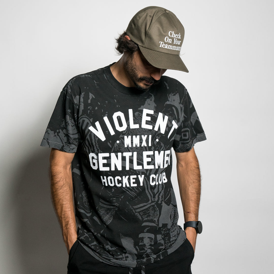 Hockey Loyalty All-Over Vintage Tee - - Men's T-Shirts - Violent Gentlemen Hockey Lifestyle | Built by Fans for Fans | Perfect Gift for hockey fan or hockey players that live in the hockey culture