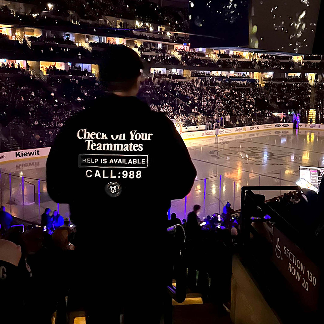 Hockey Check On Your Teammates Pullover Hood - - Men's Fleece Tops - Violent Gentlemen Hockey Lifestyle | Built by Fans for Fans | Perfect Gift for hockey fan or hockey players that live in the hockey culture