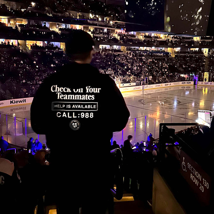 Hockey Check On Your Teammates Pullover Hood - - Men's Fleece Tops - Violent Gentlemen Hockey Lifestyle | Built by Fans for Fans | Perfect Gift for hockey fan or hockey players that live in the hockey culture