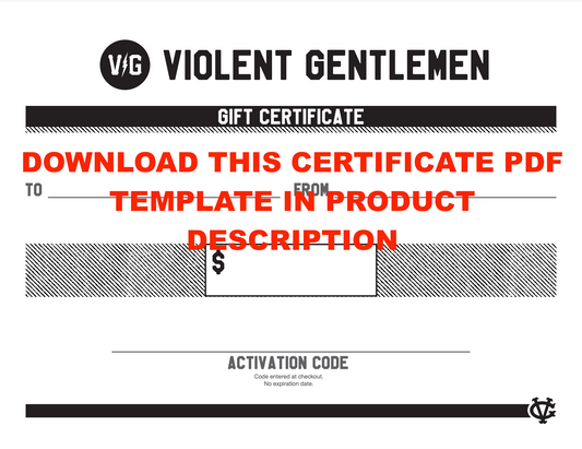 Gift Card -  - Gift Cards - Violent Gentlemen