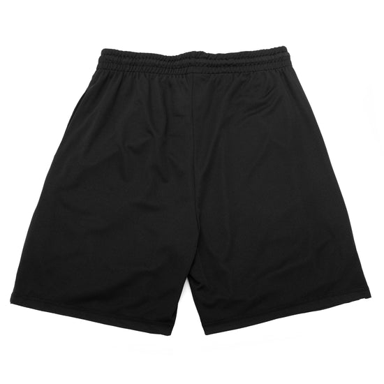 plain black mesh shorts